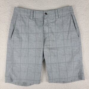 Callaway Shorts Mens 30 Gray Windowpane Check 10" Performance Golf Chino‎